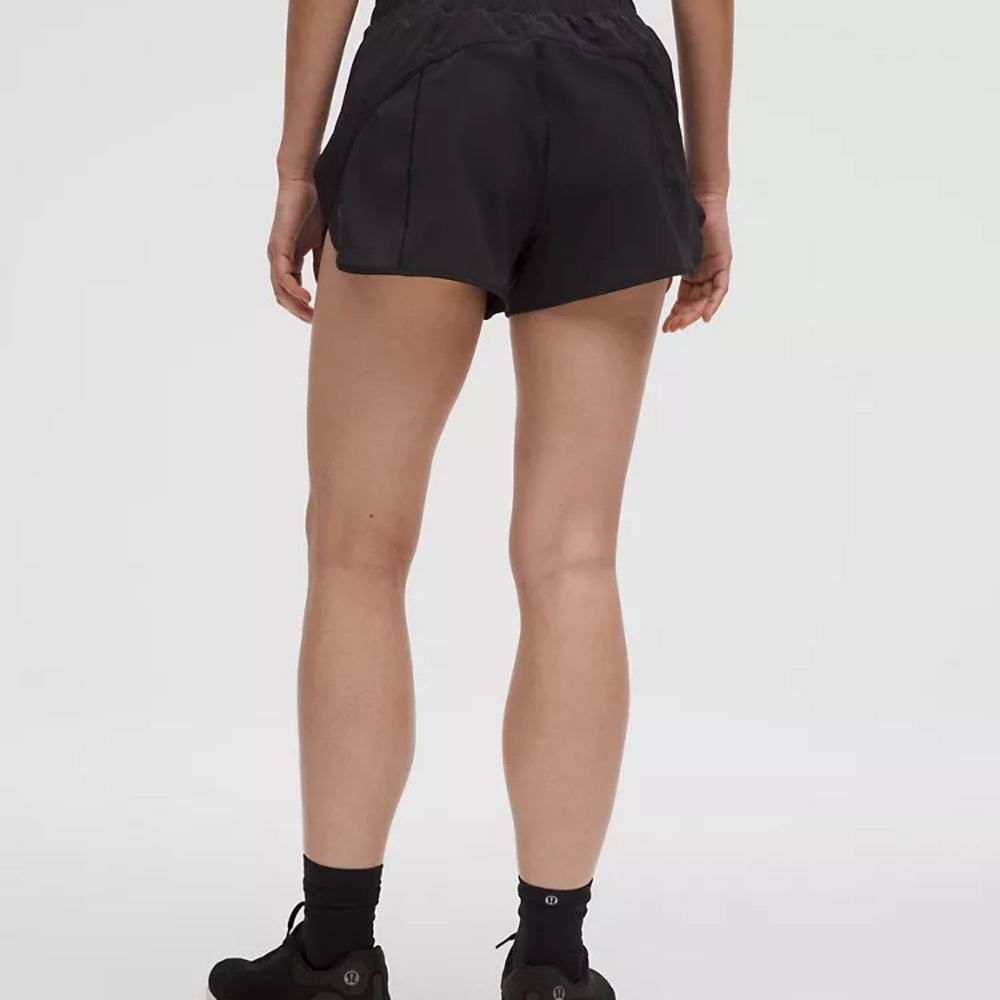 Lululemon Athletica Track That Black Medium Rise Athletic Shorts - Picture 2 of 7